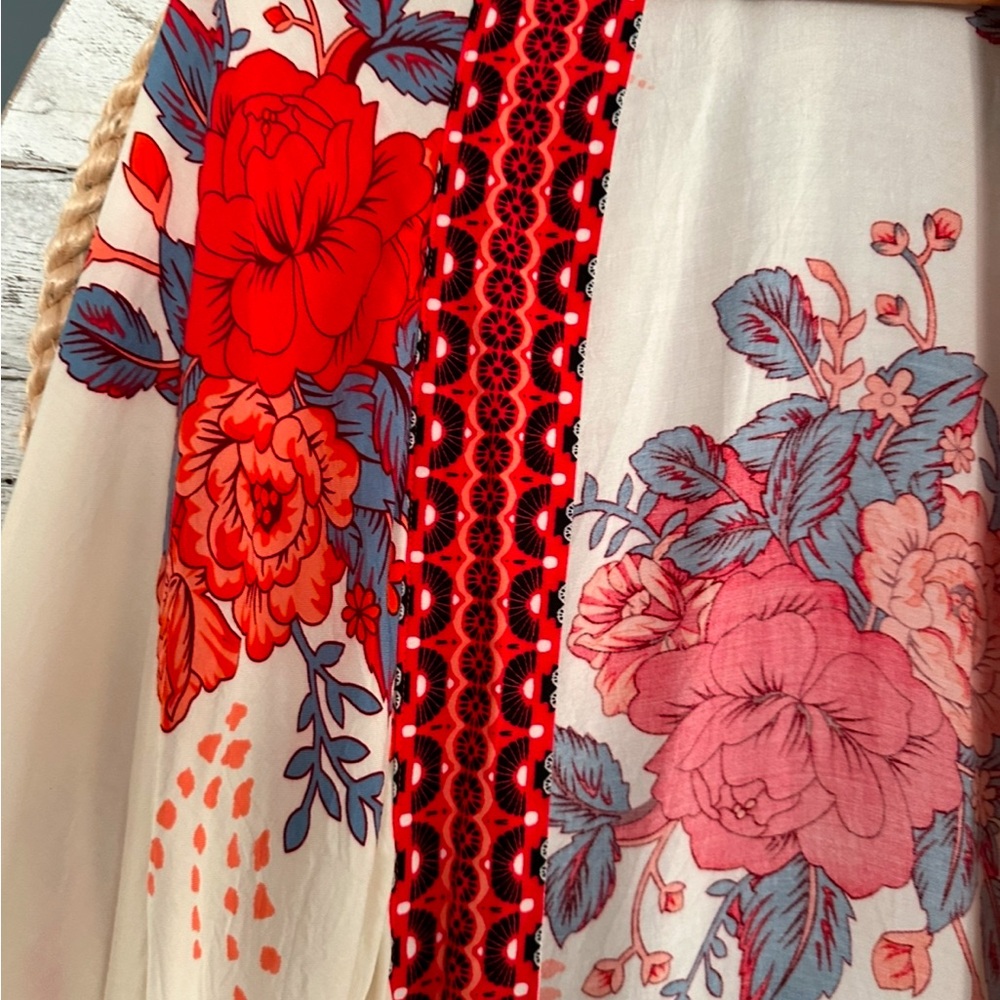 Red Floral Kimono - Picture 10 of 11